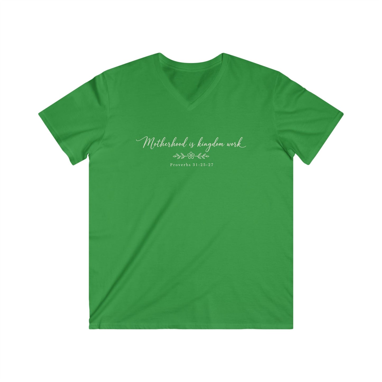 MOTHERHOOD IS KINGDOM WORK - V-NECK PREMIUM T-SHIRT