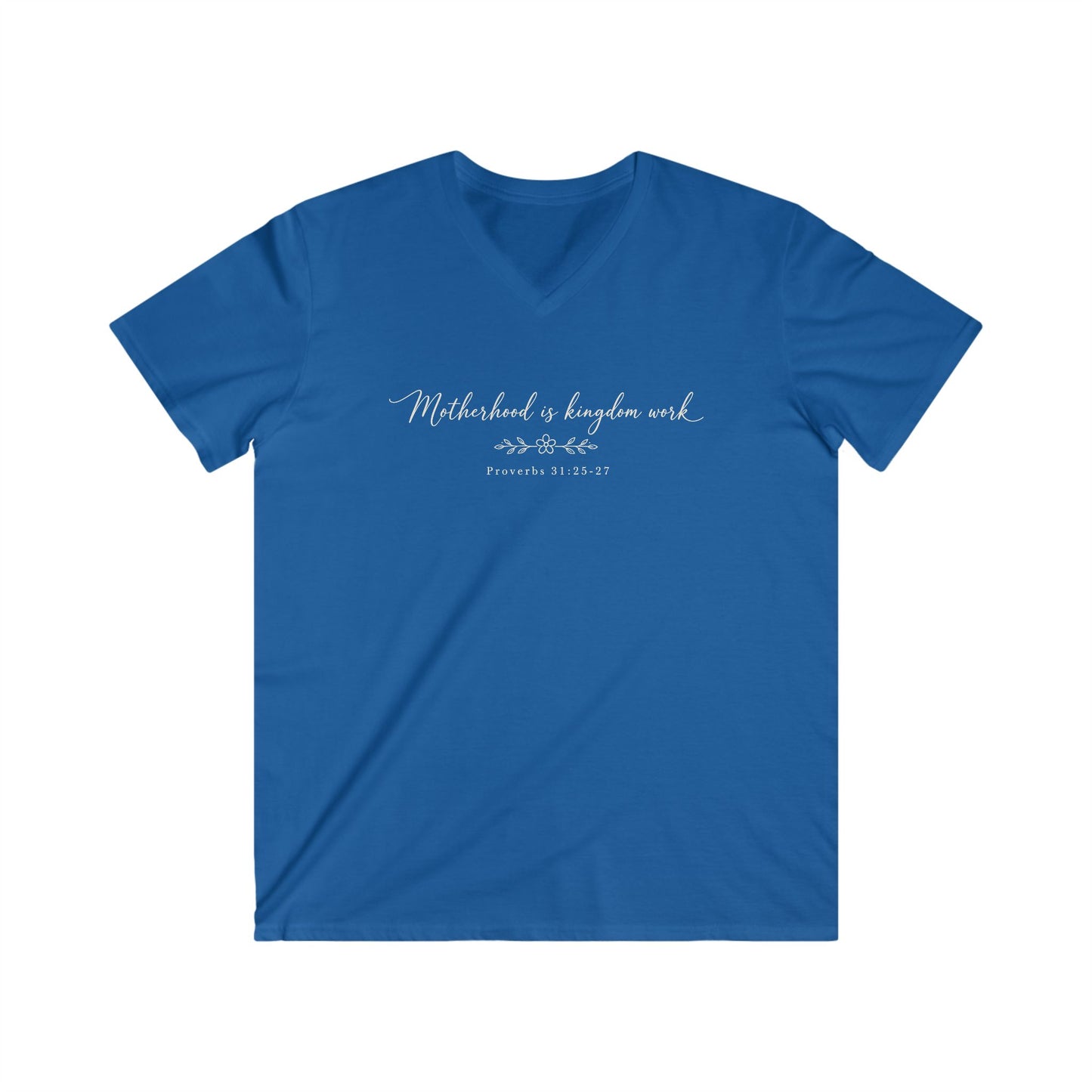MOTHERHOOD IS KINGDOM WORK - V-NECK PREMIUM T-SHIRT