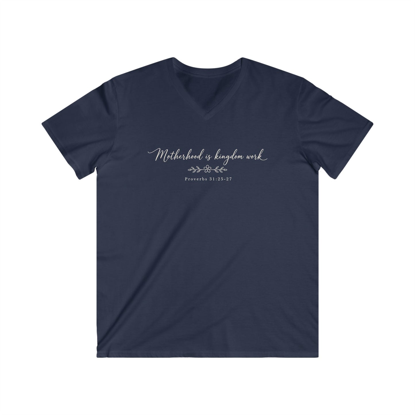MOTHERHOOD IS KINGDOM WORK - V-NECK PREMIUM T-SHIRT