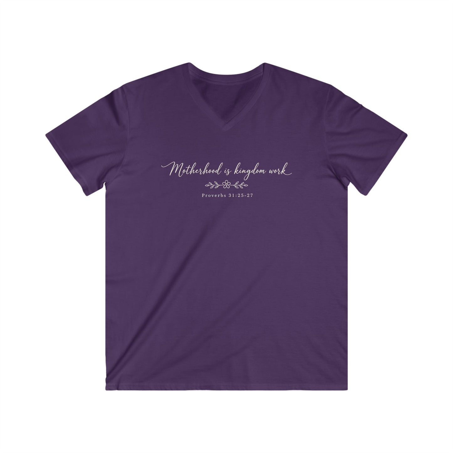 MOTHERHOOD IS KINGDOM WORK - V-NECK PREMIUM T-SHIRT