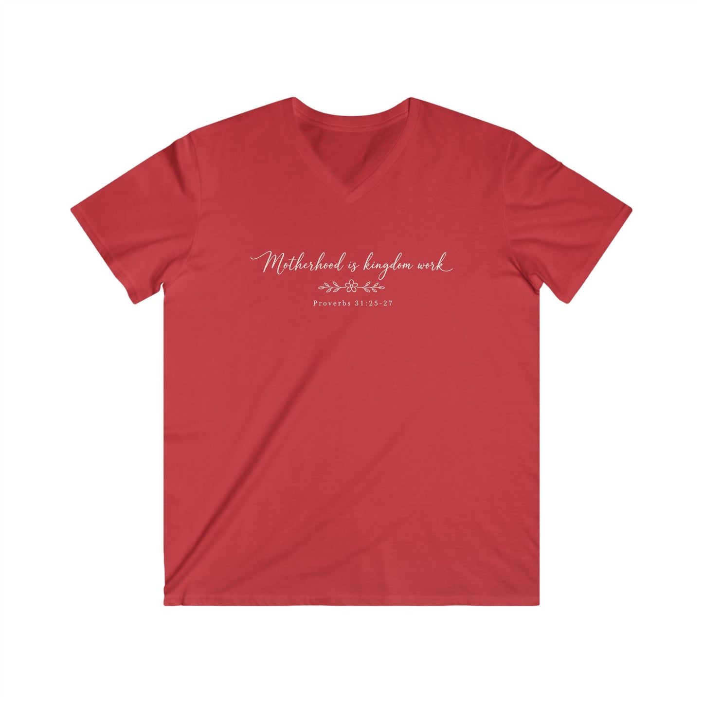MOTHERHOOD IS KINGDOM WORK - V-NECK PREMIUM T-SHIRT