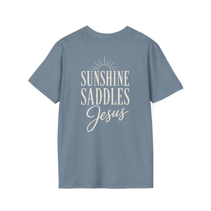 JESUS SUNSHINE SADDLES - PREMIUM T-SHIRT