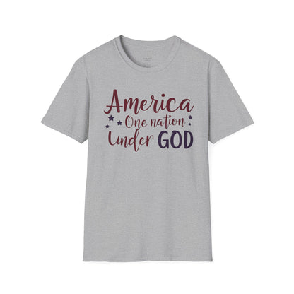 AMERICA ONE NATION UNDER GOD - PREMIUM T-SHIRT