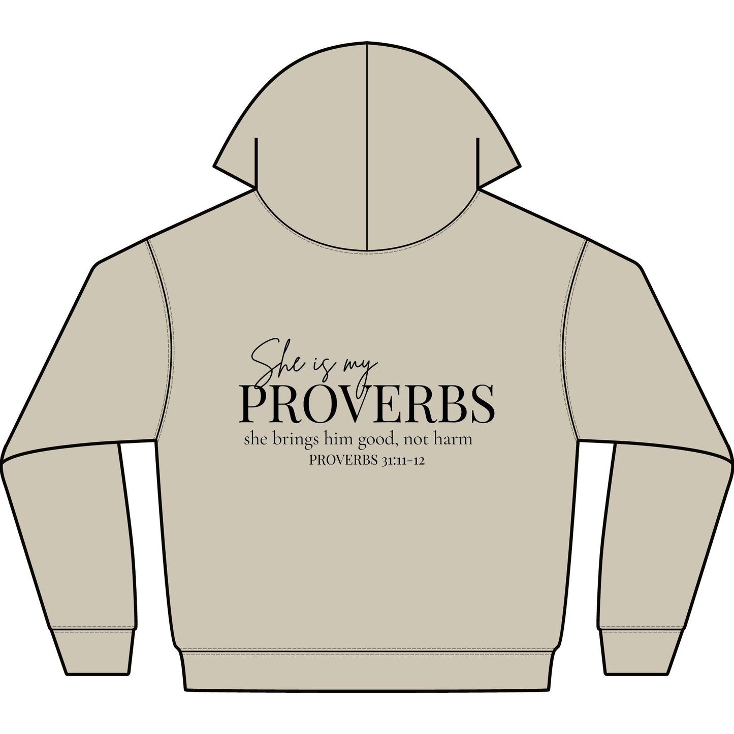 SHE IS MY PROVERBS - PREMIUM HEAVY WEIGHT HOODIE