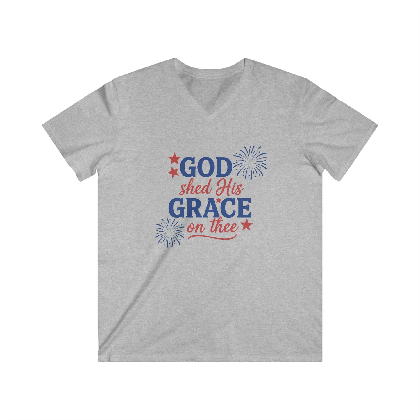GOD SHED HIS GRACE ON THEE - V-NECK PREMIUM T-SHIRT