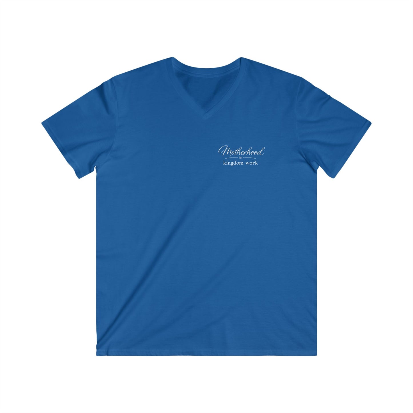 MOTHERHOOD IS KINGDOM WORK FLORAL - V-NECK PREMIUM T-SHIRT