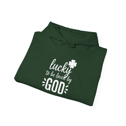 LUCKY TO BE LOVED BY GOD - MEDIUM-HEAVY WEIGHT HOODIE