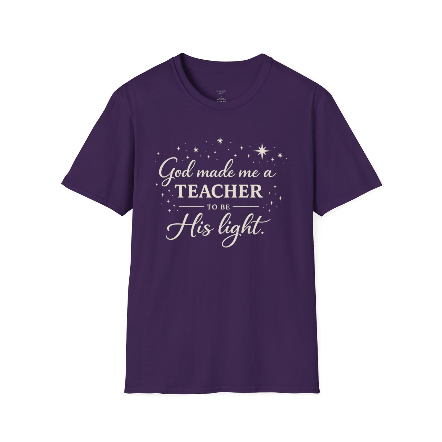 GOD MADE ME A TEACHER/FRONT ONLY - PREMIUM-T-SHIRT