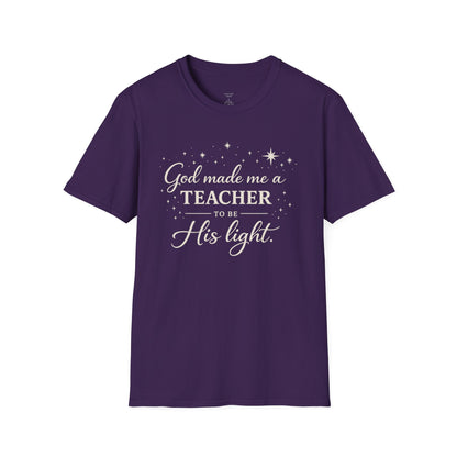 GOD MADE ME A TEACHER/FRONT ONLY - PREMIUM-T-SHIRT