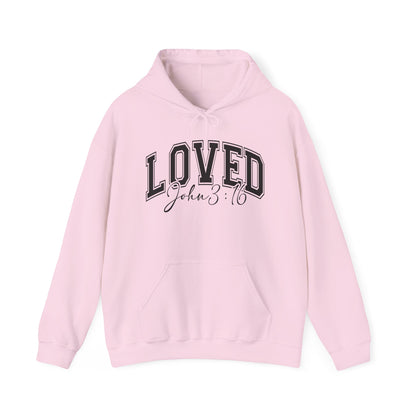 LOVED JOHN 3:16 MEDIUM WEIGHT HOODIE