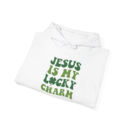 JESUS IS MY LUCKY CHARM - MEDIUM-HEAVY WEIGHT HOODIE