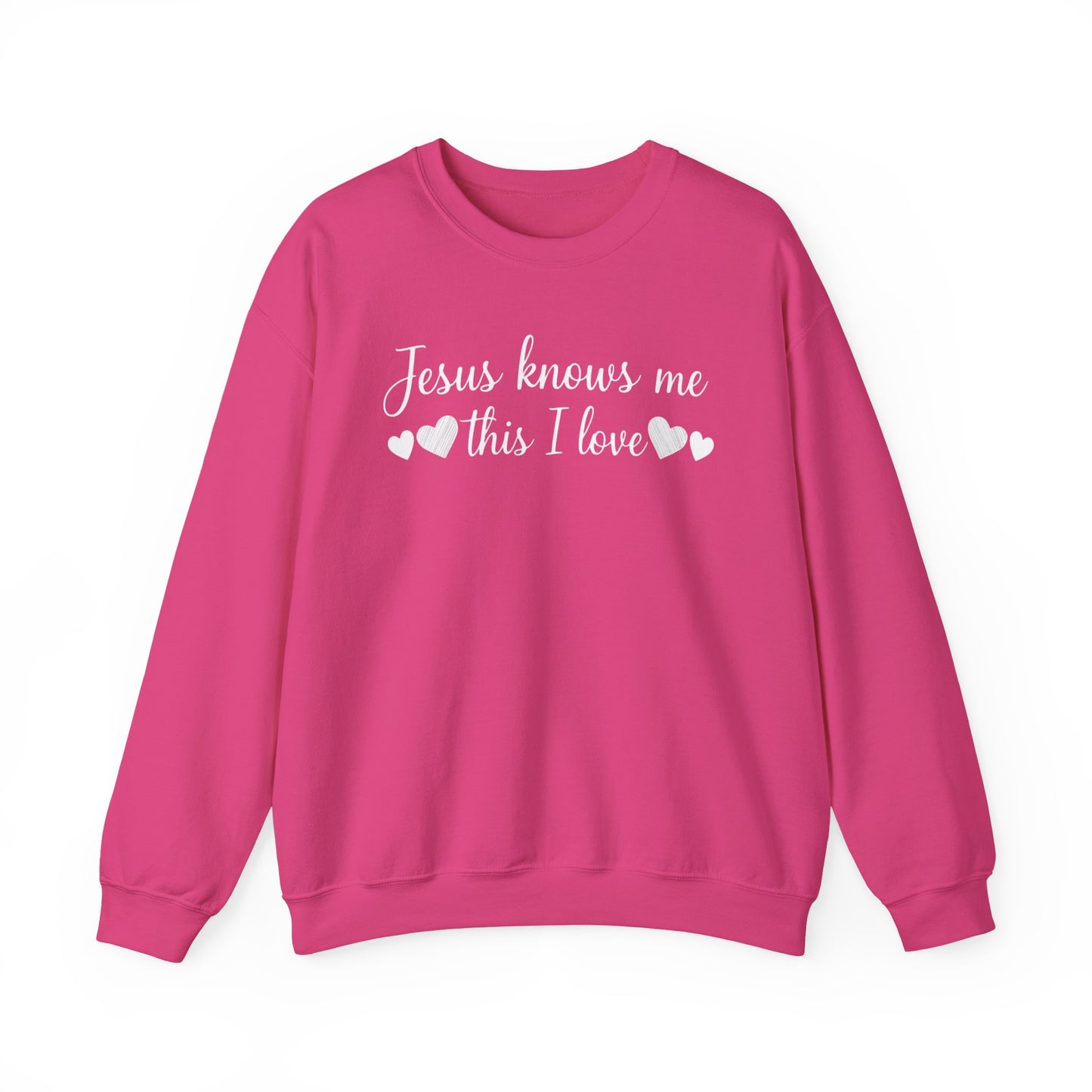JESUS KNOWS ME THIS I LOVE - MEDIUM-HEAVY WEIGHT SWEATSHIRT