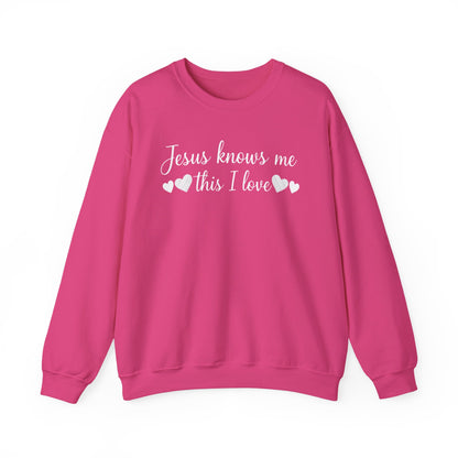 JESUS KNOWS ME THIS I LOVE - MEDIUM-HEAVY WEIGHT SWEATSHIRT