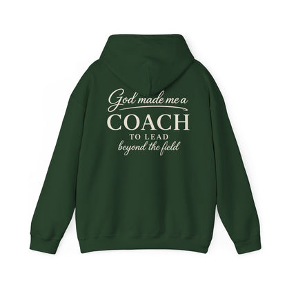 GOD MADE ME A COACH/FIELD - MEDIUM-HEAVY WEIGHT HOODIE