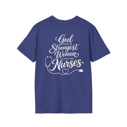 GOD FOUND NURSES STETHOSCOPE - PREMIUM T-SHIRT