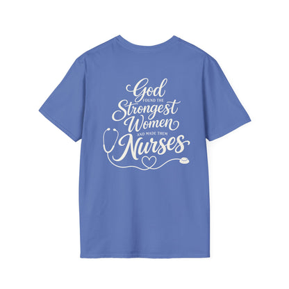 GOD FOUND NURSES STETHOSCOPE - PREMIUM T-SHIRT