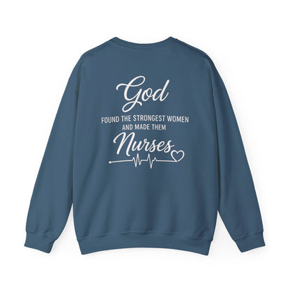 GOD FOUND NURSES - MEDIUM-HEAVY WEIGHT SWEATSHIRT