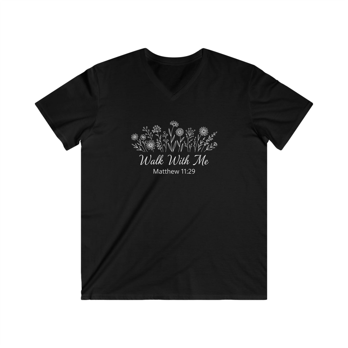 WALK WITH ME - V-NECK PREMIUM T-SHIRT