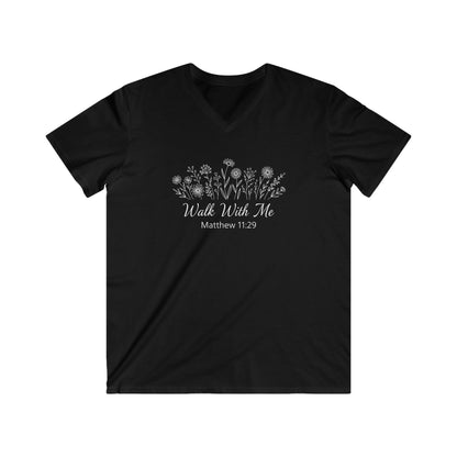 WALK WITH ME - V-NECK PREMIUM T-SHIRT