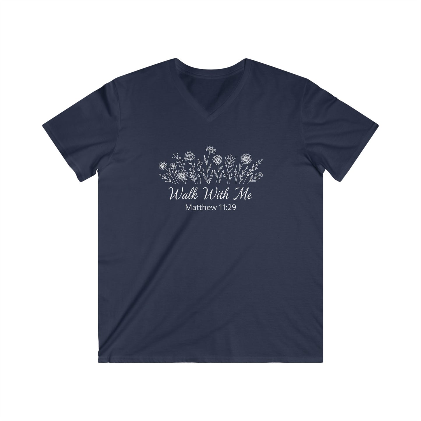 WALK WITH ME - V-NECK PREMIUM T-SHIRT