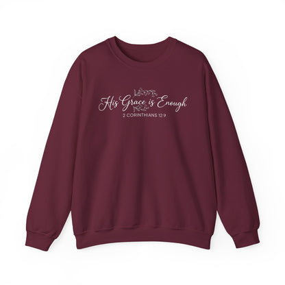 HIS GRACE IS ENOUGH - MEDIUM-HEAVY WEIGHT SWEATSHIRT