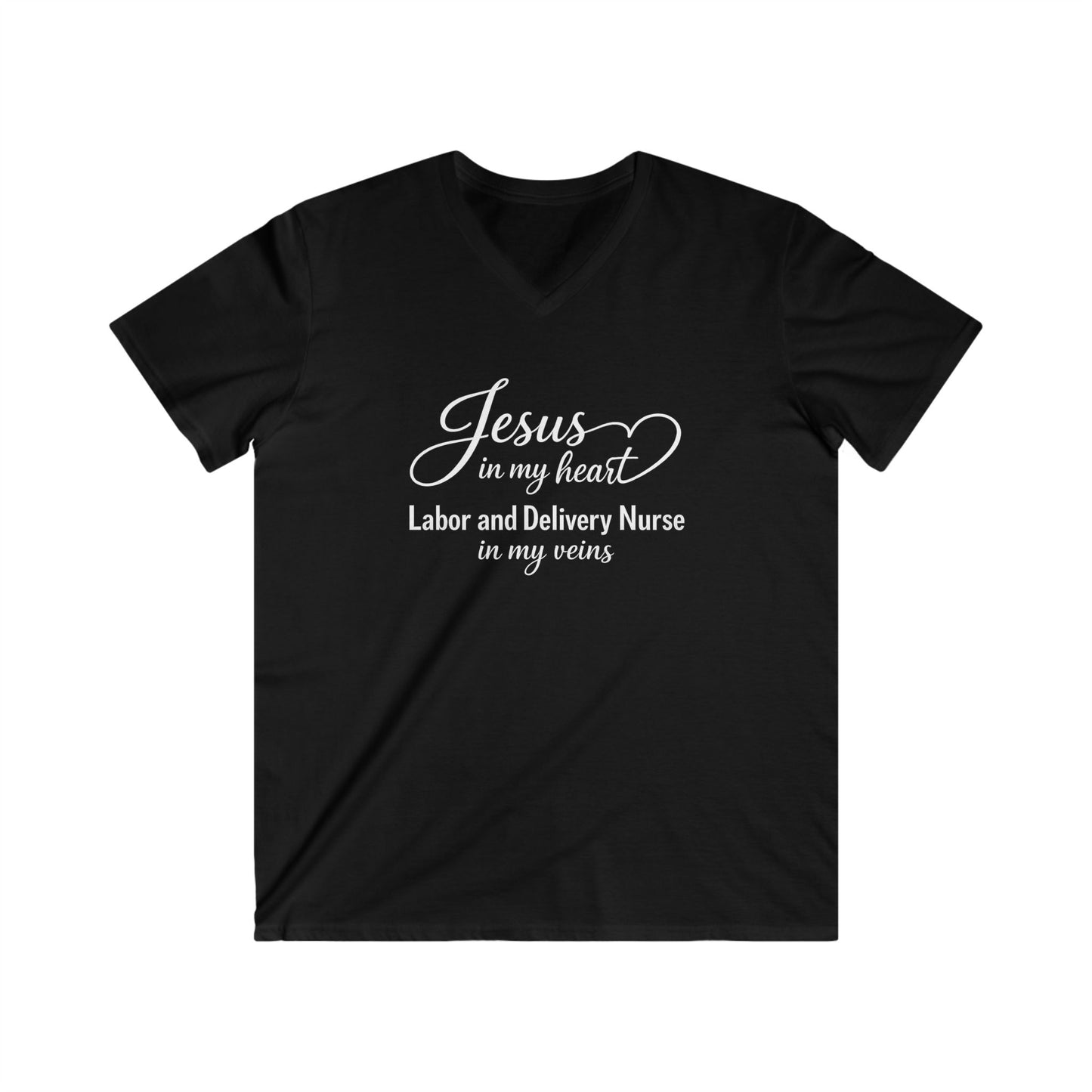 JESUS IN MY HEART - V-NECK PREMIUM T-SHIRT