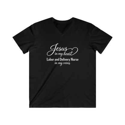 JESUS IN MY HEART - V-NECK PREMIUM T-SHIRT