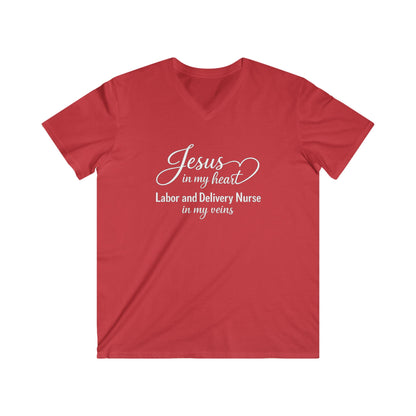 JESUS IN MY HEART - V-NECK PREMIUM T-SHIRT