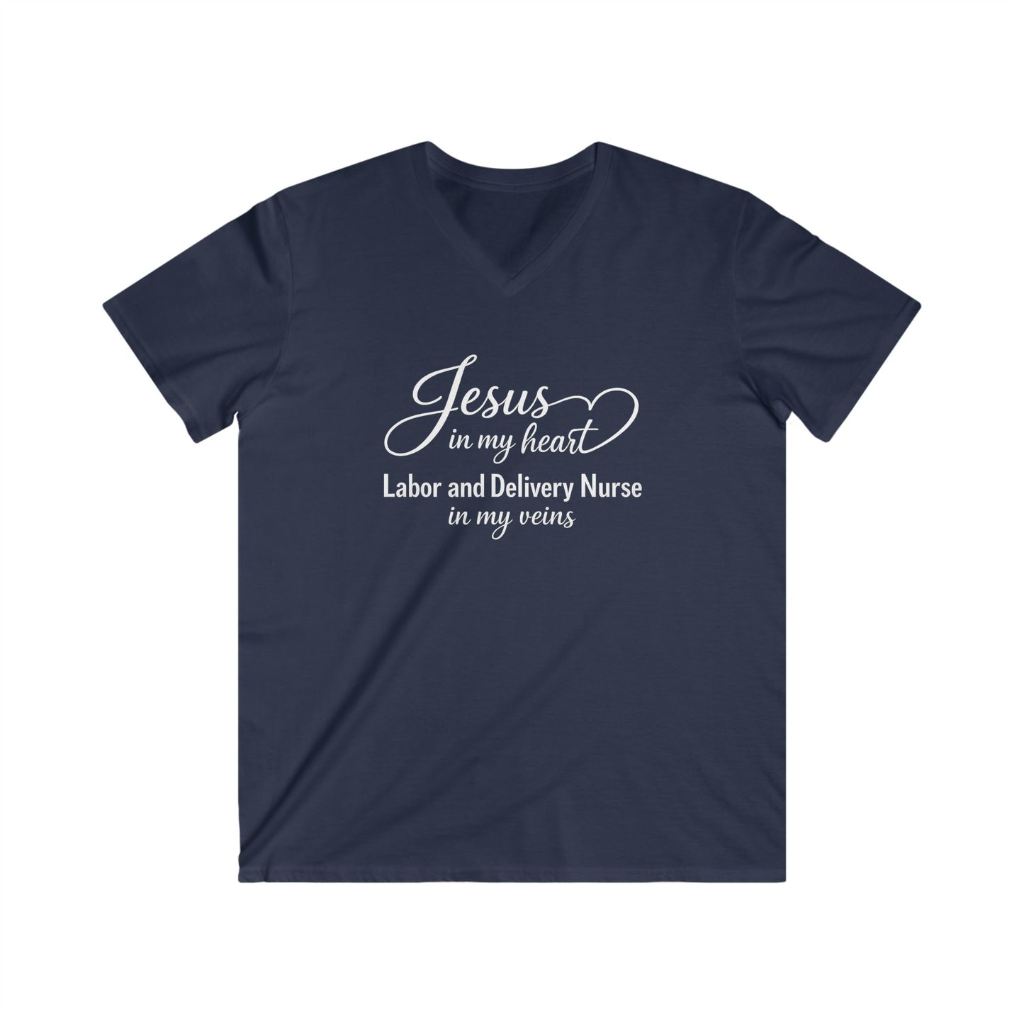 JESUS IN MY HEART - V-NECK PREMIUM T-SHIRT