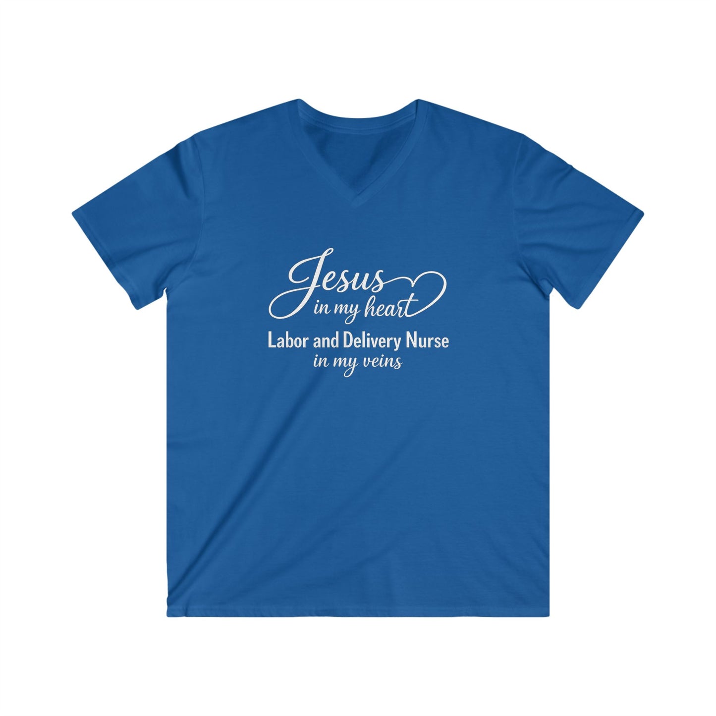 JESUS IN MY HEART - V-NECK PREMIUM T-SHIRT