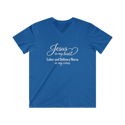 JESUS IN MY HEART - V-NECK PREMIUM T-SHIRT