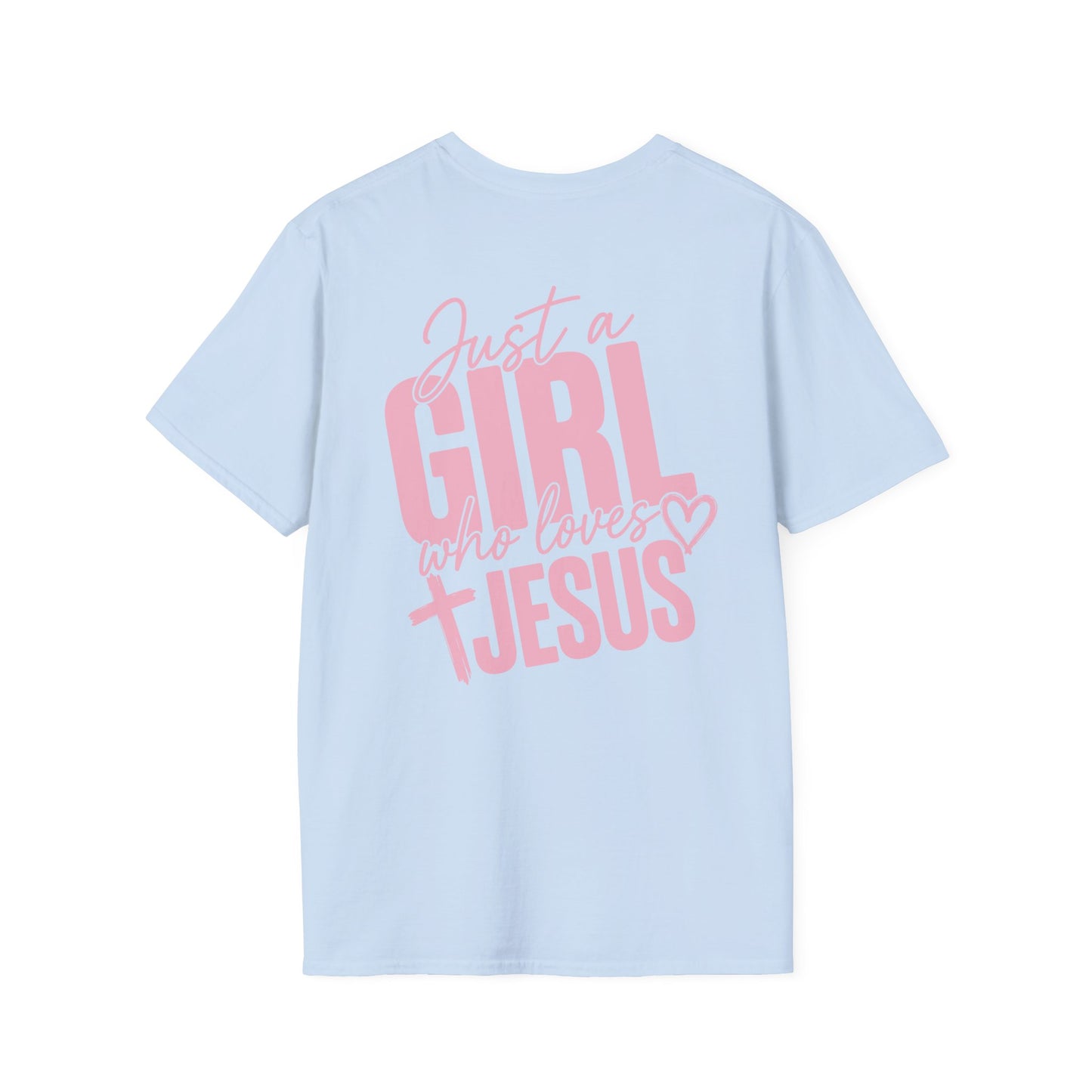 JUST A GIRL WHO LOVES JESUS - PREMIUM T-SHIRT