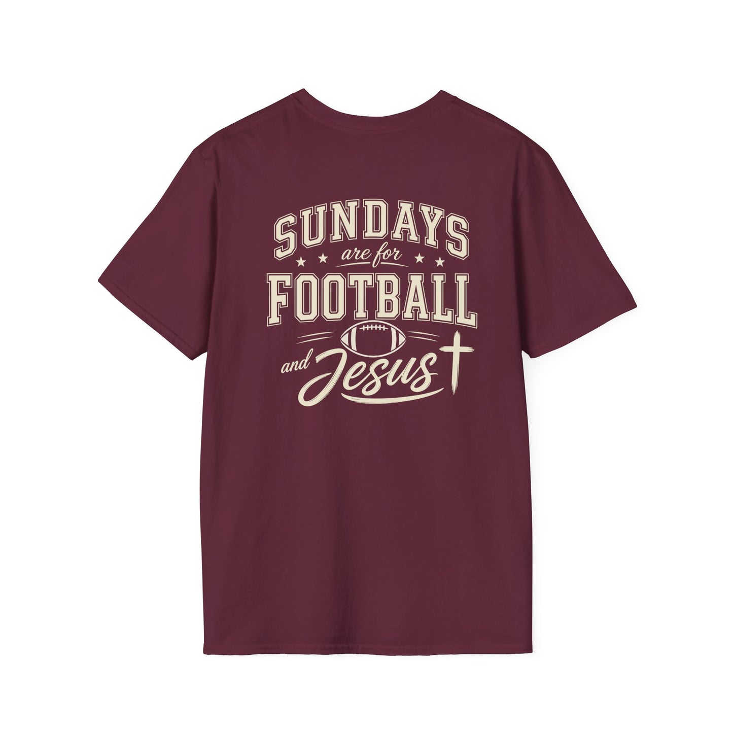 SUNDAYS ARE FOR FOOTBALL AND JESUS - PREMIUM T-SHIRT