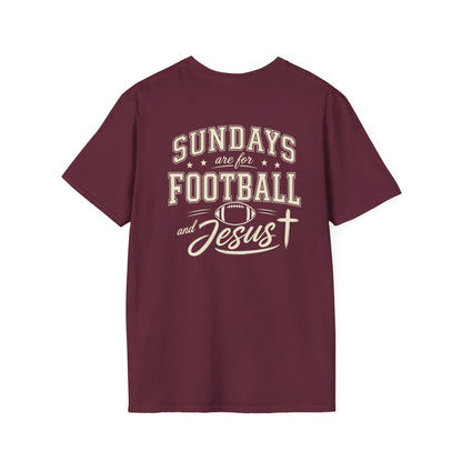 SUNDAYS ARE FOR FOOTBALL AND JESUS - PREMIUM T-SHIRT