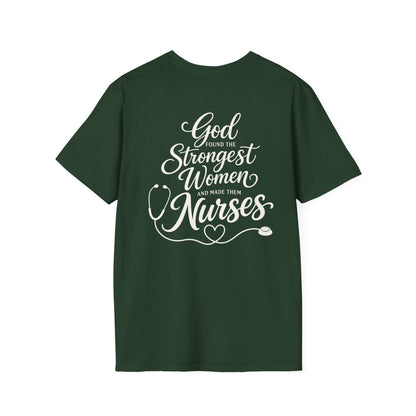 GOD FOUND NURSES STETHOSCOPE - PREMIUM T-SHIRT