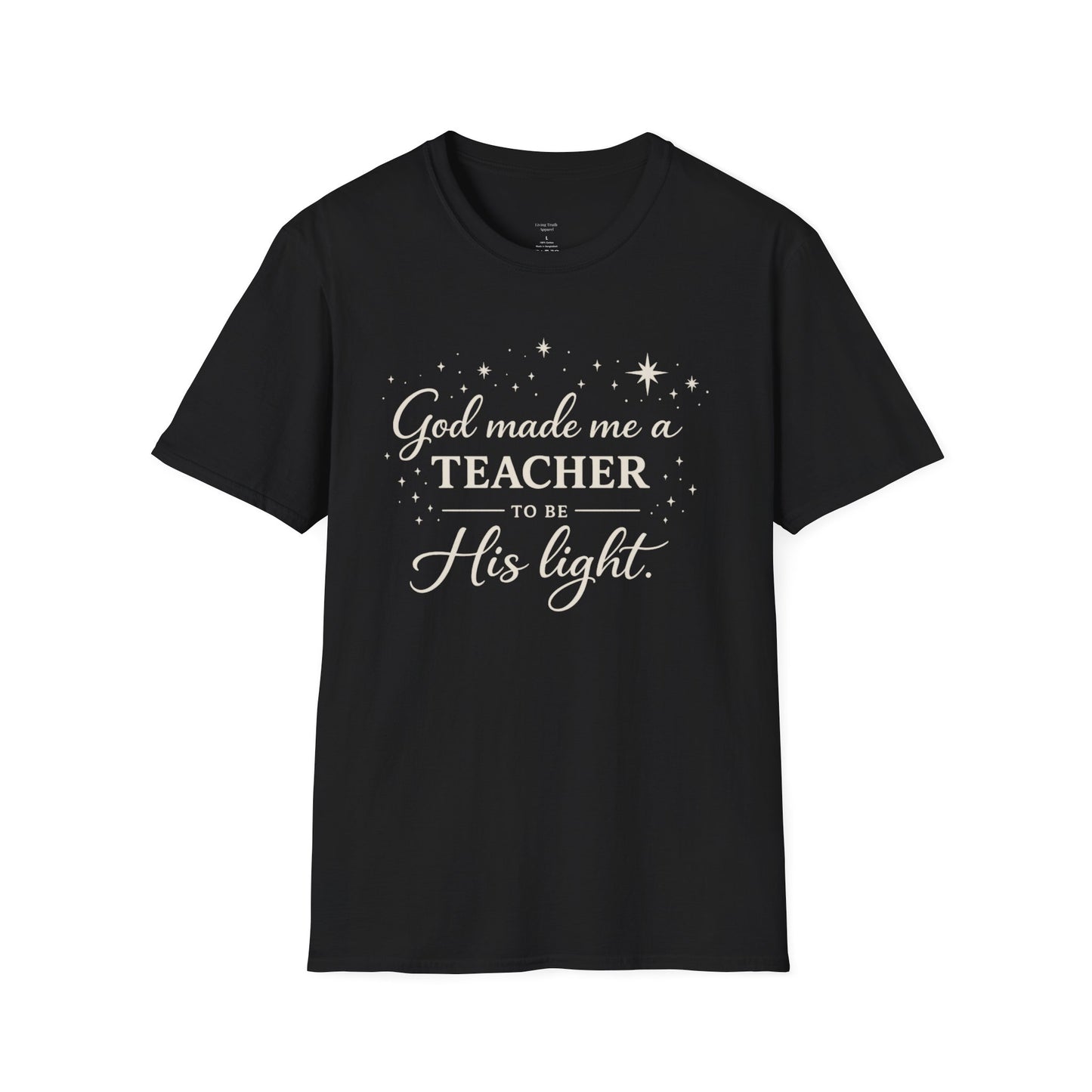 GOD MADE ME A TEACHER/FRONT ONLY - PREMIUM-T-SHIRT