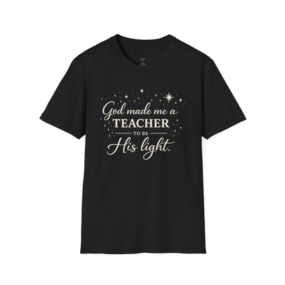 GOD MADE ME A TEACHER/FRONT ONLY - PREMIUM-T-SHIRT