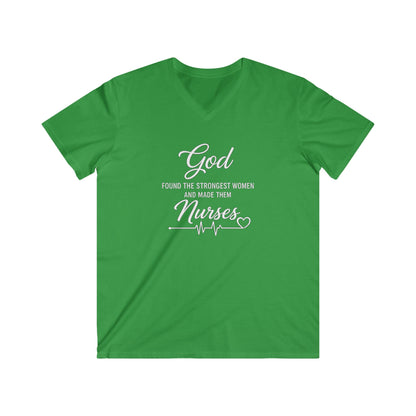 GOD FOUND THE STRONGEST WOMEN - V-NECK PREMIUM T-SHIRT