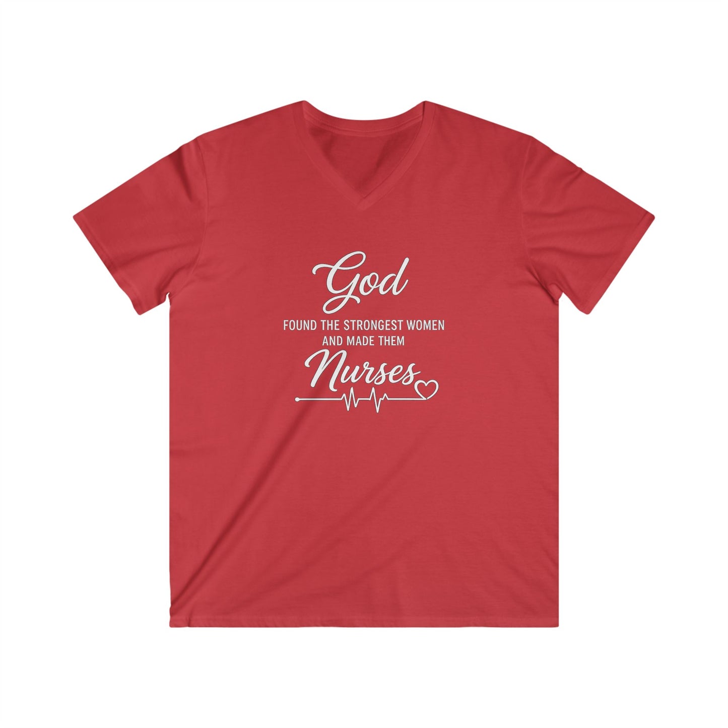GOD FOUND THE STRONGEST WOMEN - V-NECK PREMIUM T-SHIRT