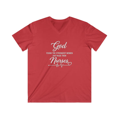 GOD FOUND THE STRONGEST WOMEN - V-NECK PREMIUM T-SHIRT