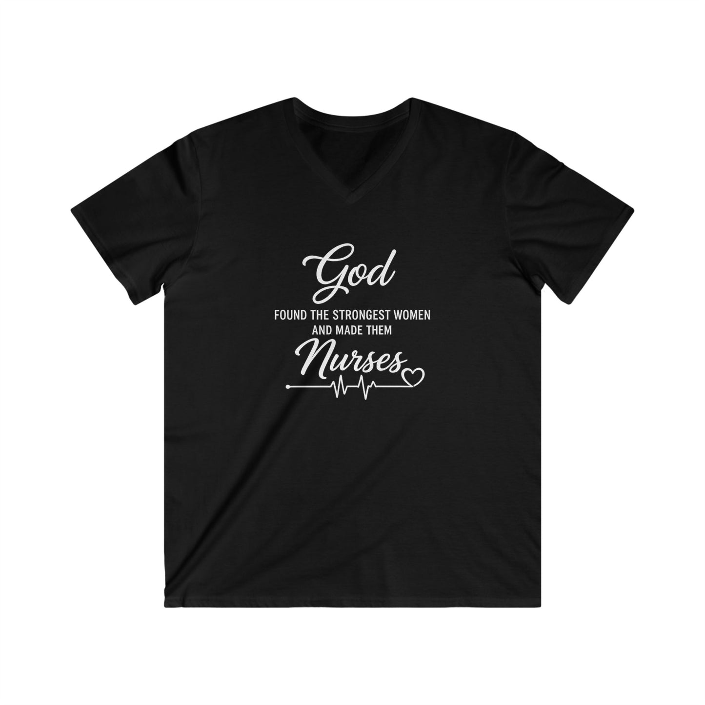 GOD FOUND THE STRONGEST WOMEN - V-NECK PREMIUM T-SHIRT