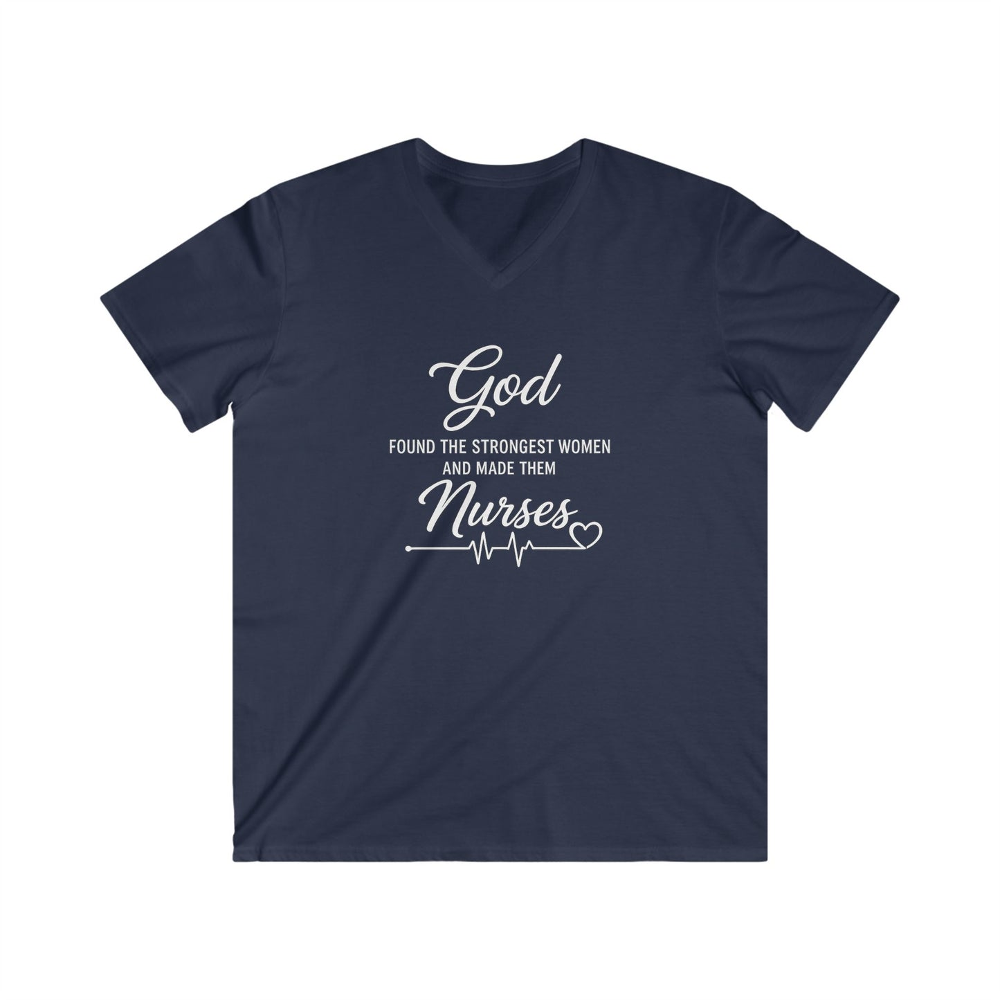 GOD FOUND THE STRONGEST WOMEN - V-NECK PREMIUM T-SHIRT