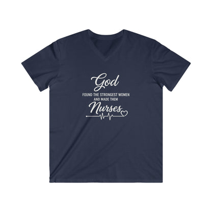 GOD FOUND THE STRONGEST WOMEN - V-NECK PREMIUM T-SHIRT