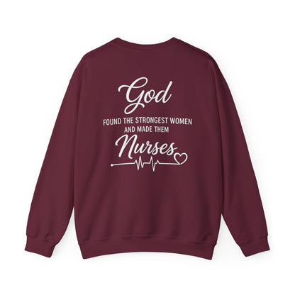 GOD FOUND NURSES - MEDIUM-HEAVY WEIGHT SWEATSHIRT