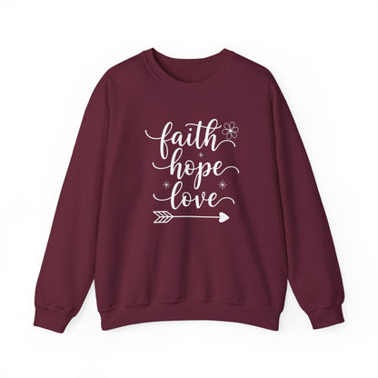 FAITH HOPE LOVE - MEDIUM-HEAVY WEIGHT SWEATSHIRT