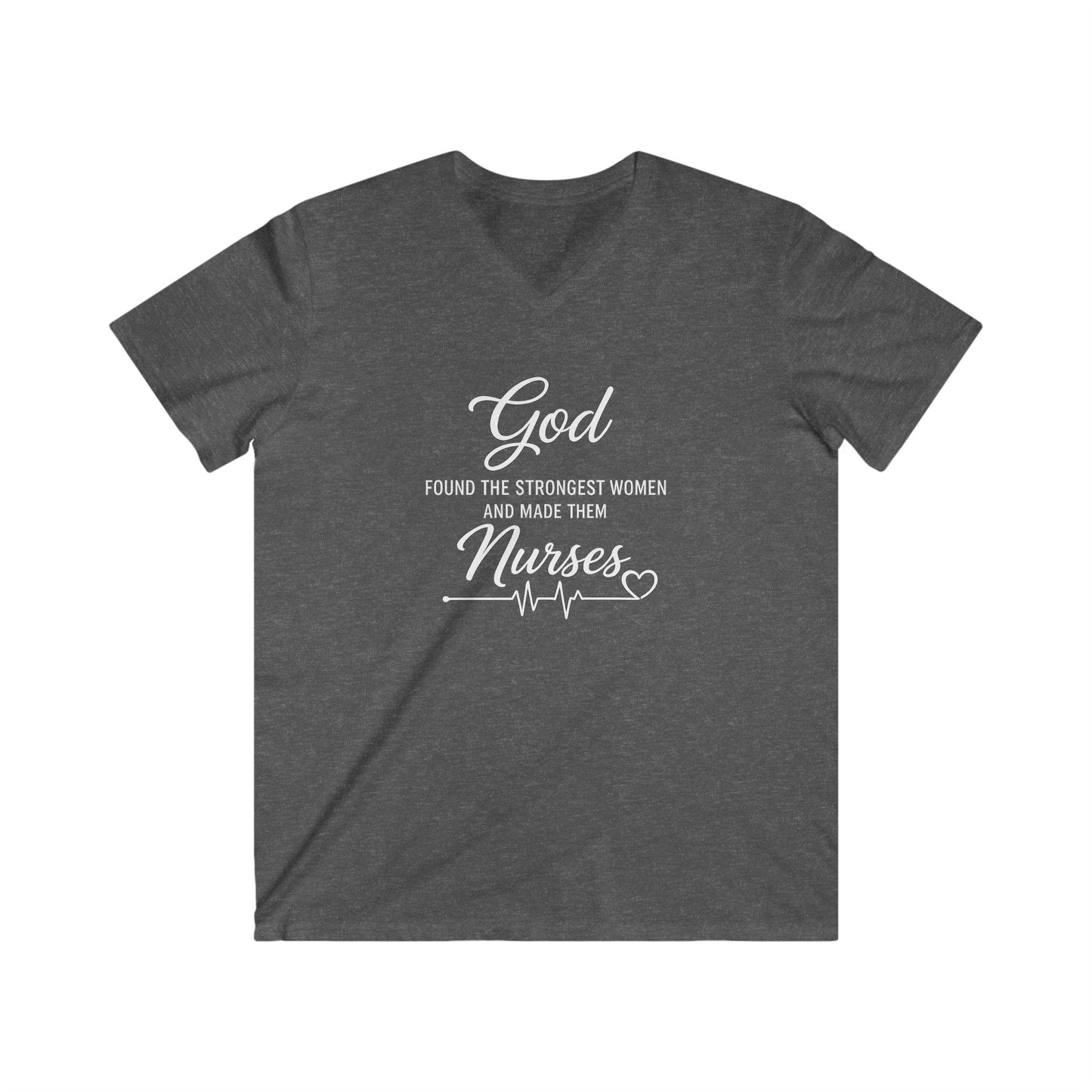GOD FOUND THE STRONGEST WOMEN - V-NECK PREMIUM T-SHIRT
