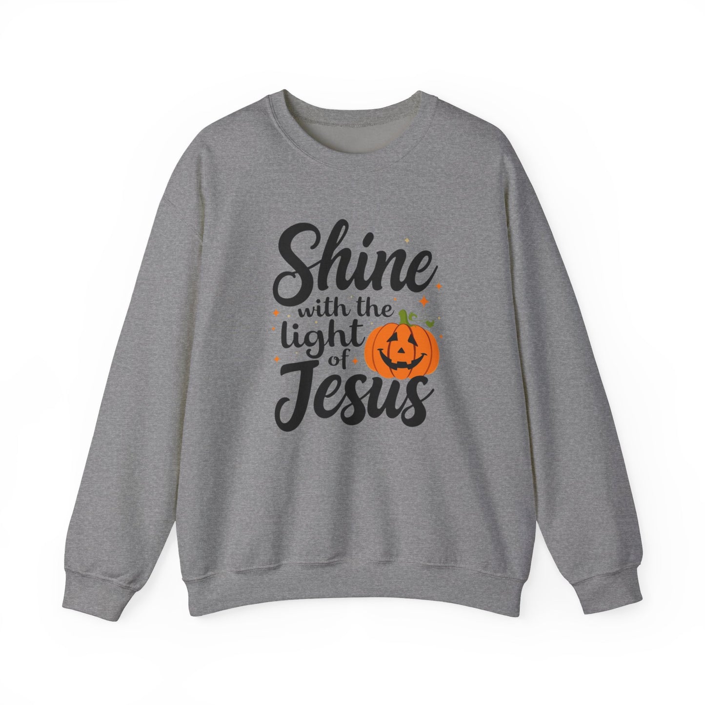 SHINE WITH THE LIGHT OF JESUS - MEDIUM-HEAVY WEIGHT SWEATSHIRT