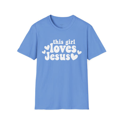 THIS GIRL LOVES JESUS - PREMIUM T-SHIRT
