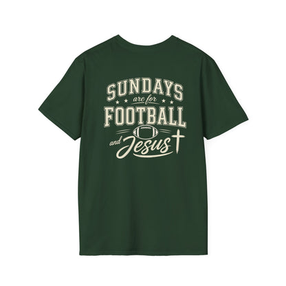 SUNDAYS ARE FOR FOOTBALL AND JESUS - PREMIUM T-SHIRT