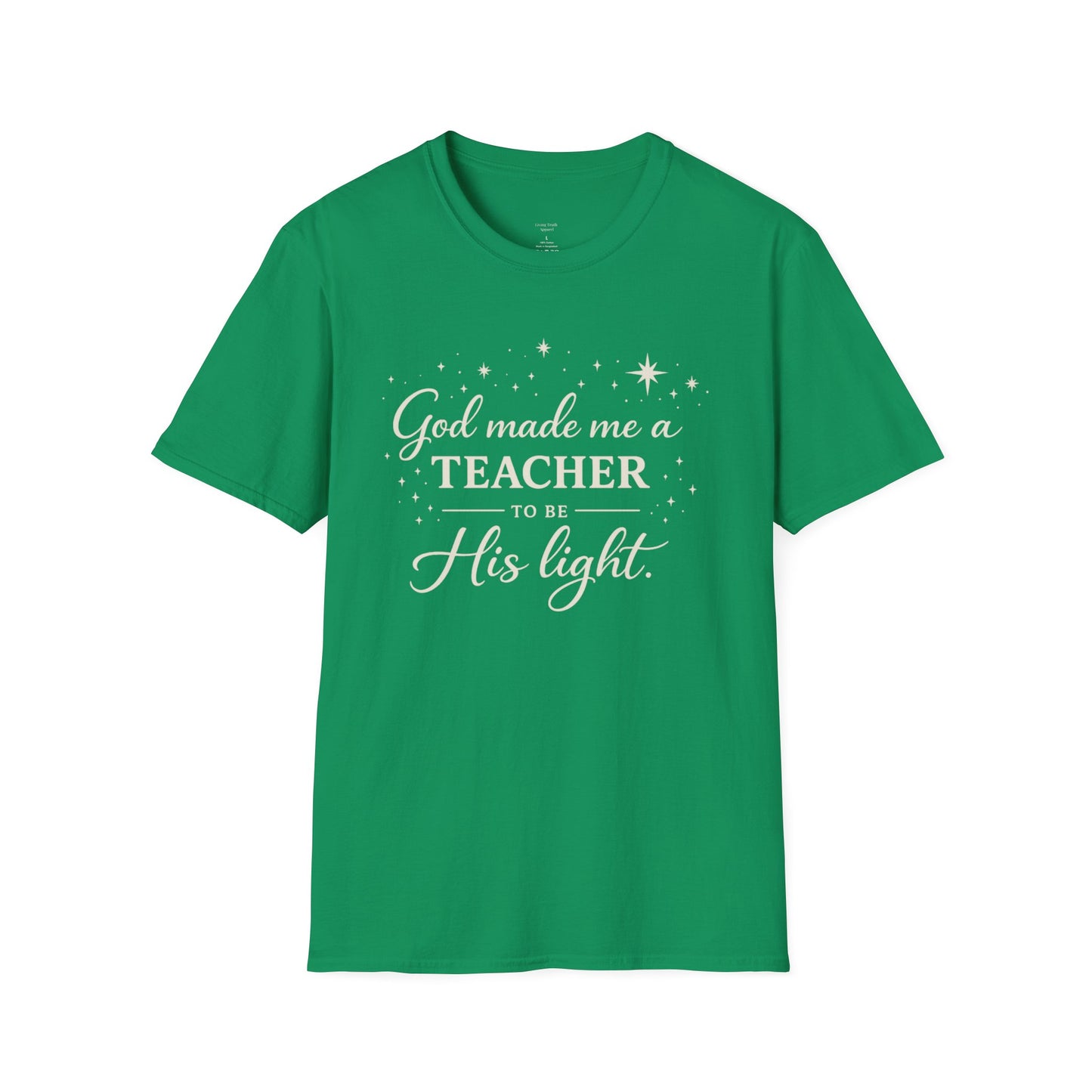 GOD MADE ME A TEACHER/FRONT ONLY - PREMIUM-T-SHIRT